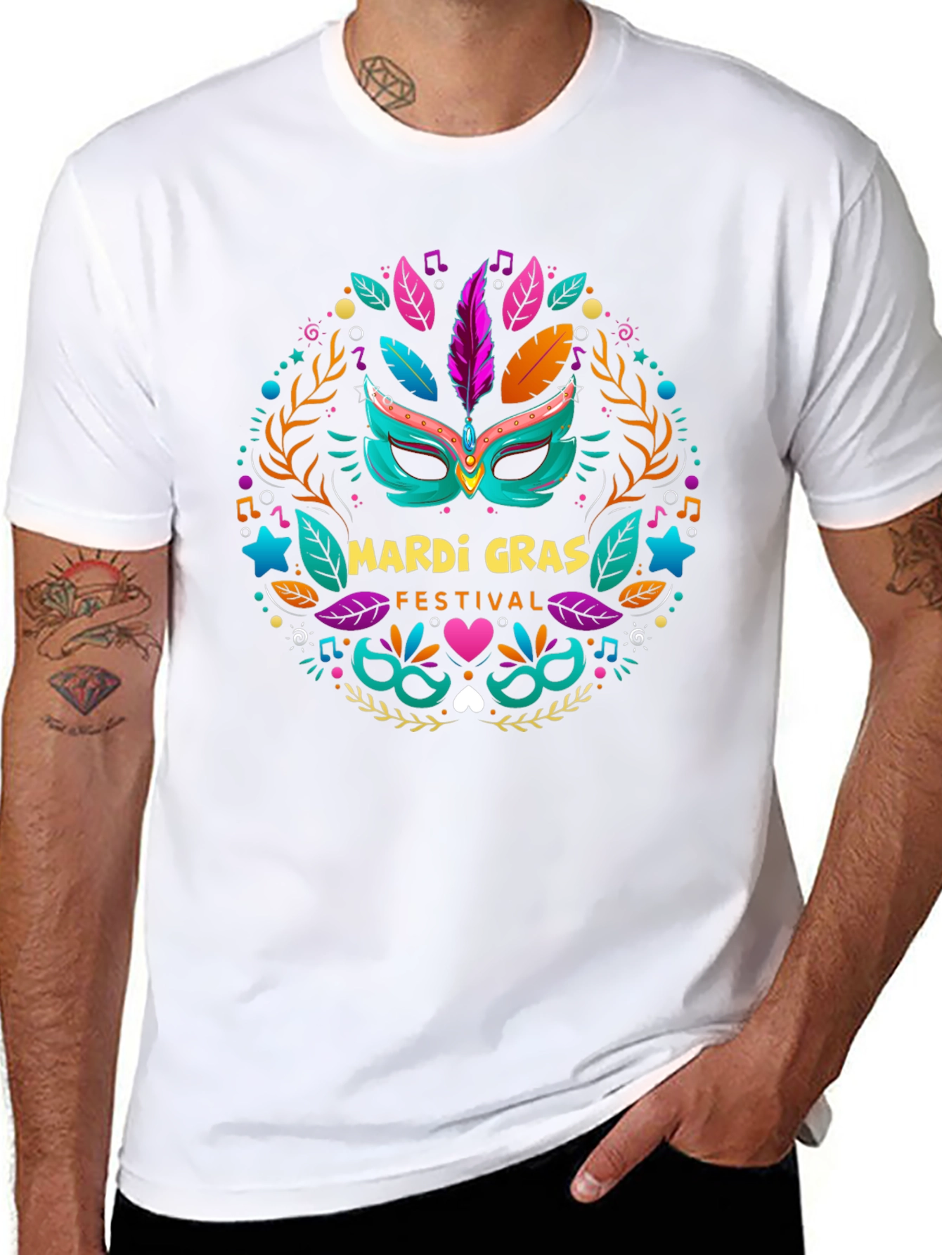 Mardi Gras Festival Black T-Shirt