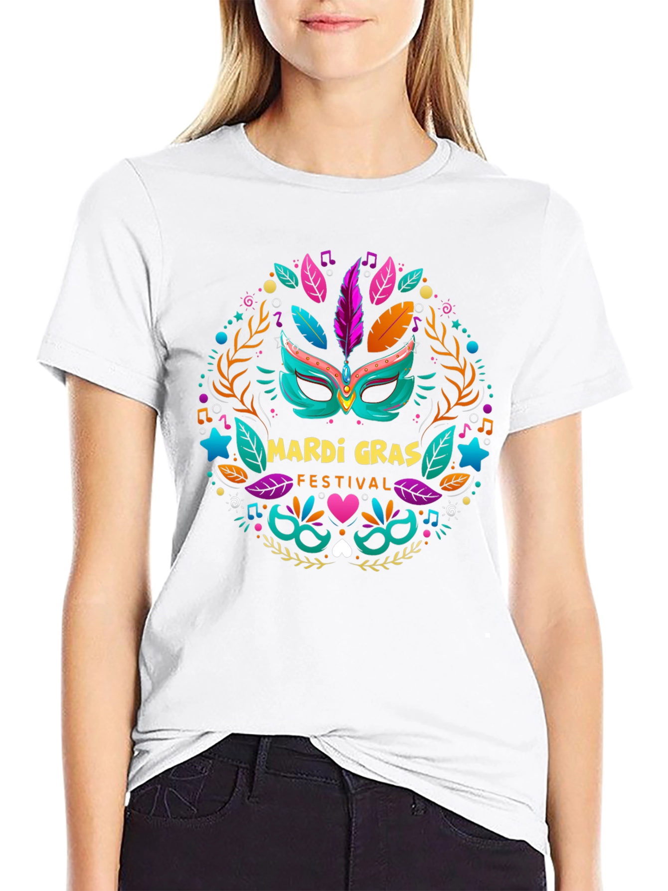 Mardi Gras Festival Black T-Shirt