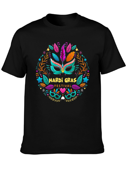 Mardi Gras Festival Black T-Shirt