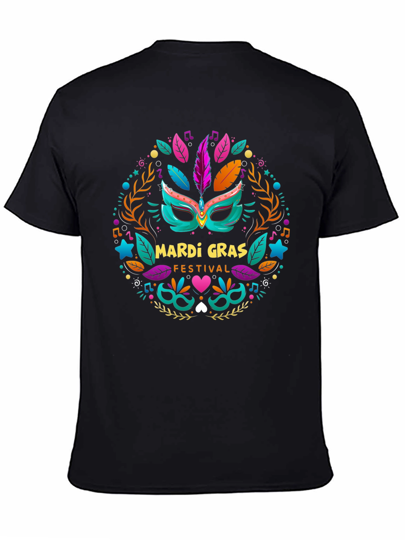 Mardi Gras Festival Black T-Shirt