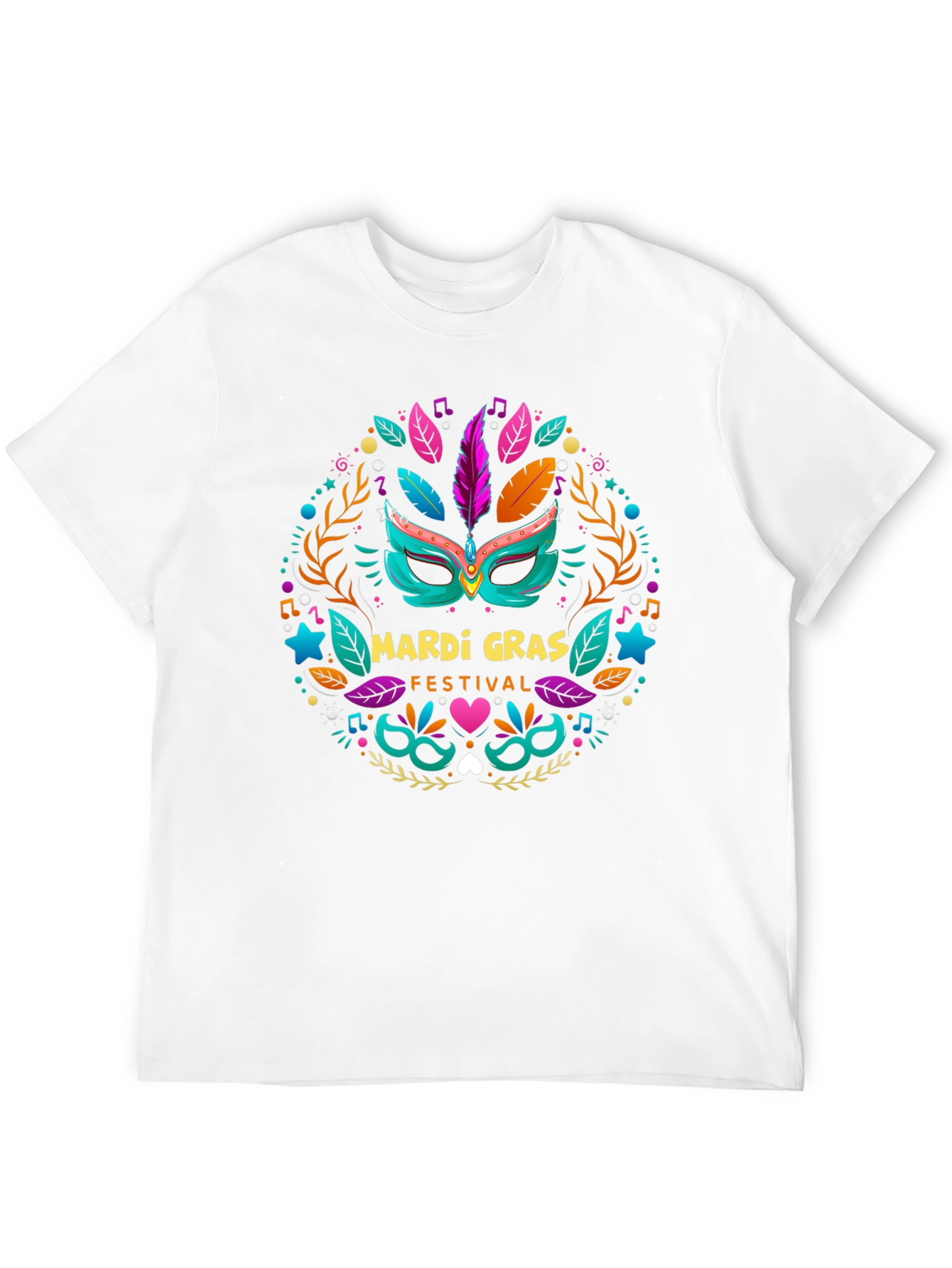 Mardi Gras Festival Black T-Shirt
