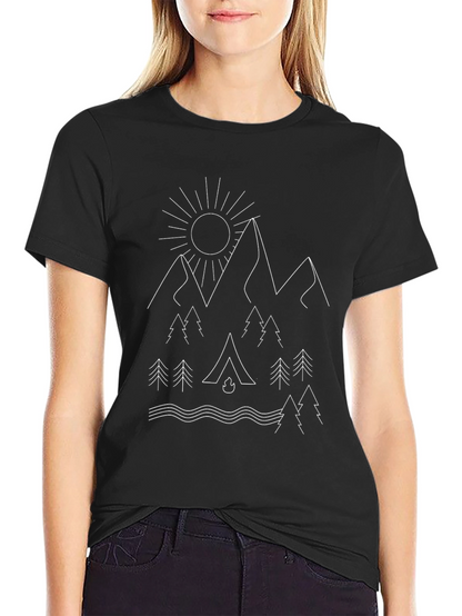 Outdoor Adventure Graphic Tee - Camping Design