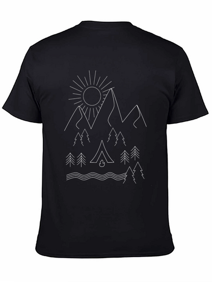 Outdoor Adventure Graphic Tee - Camping Design