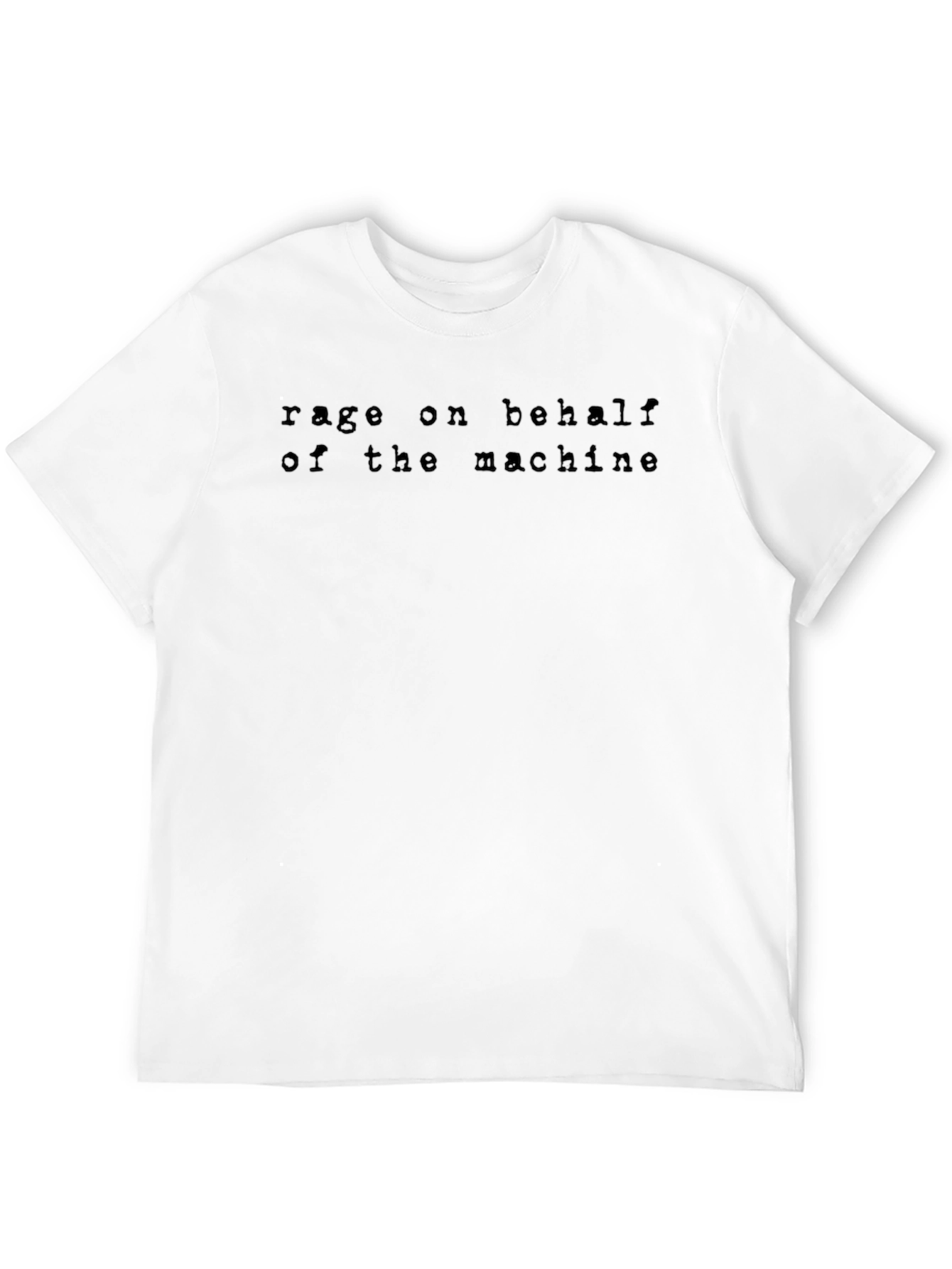 Rage On Behalf of The Machine Black T-Shirt
