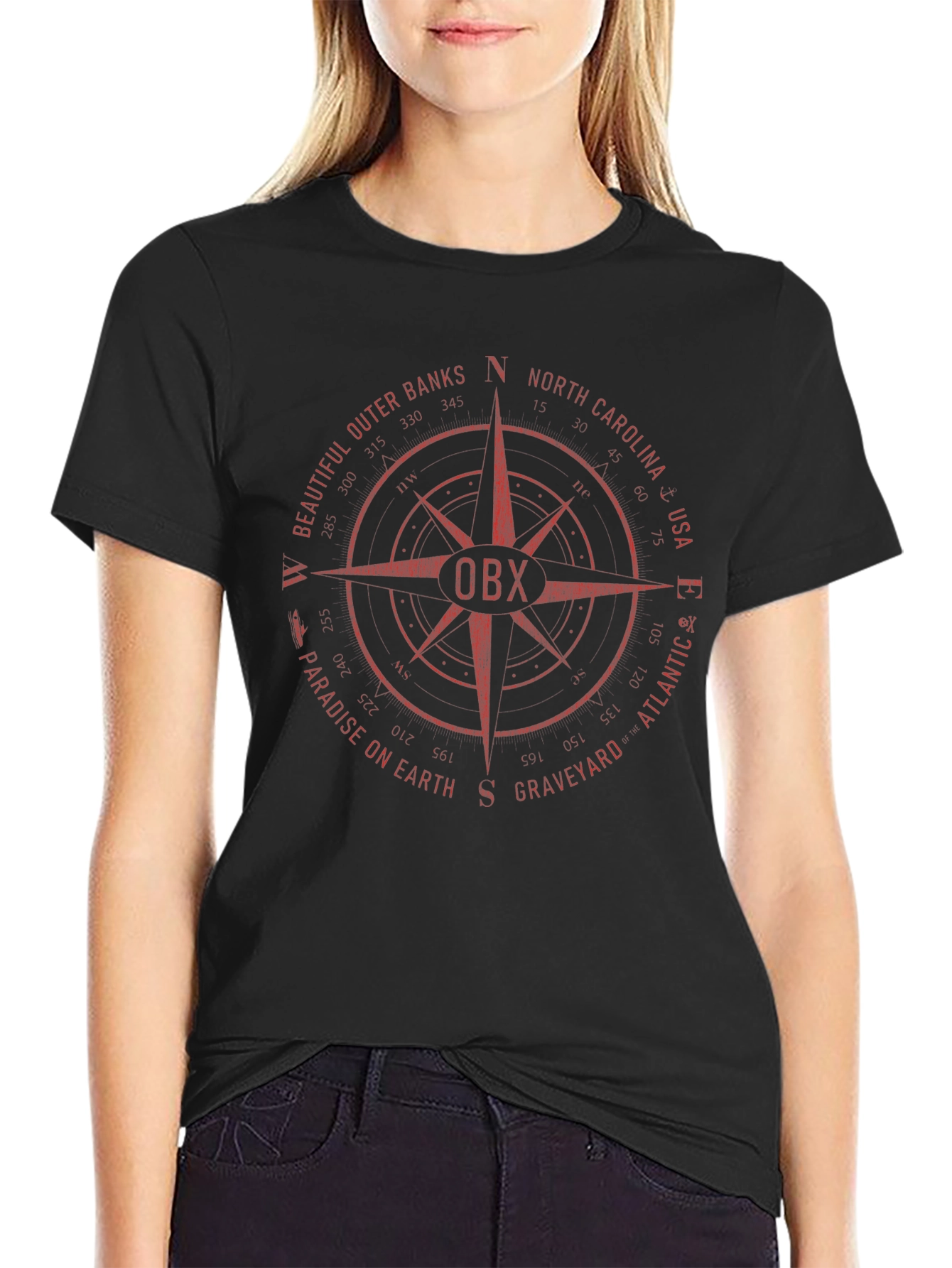 OBX Compass T-Shirt - Outer Banks North Carolina