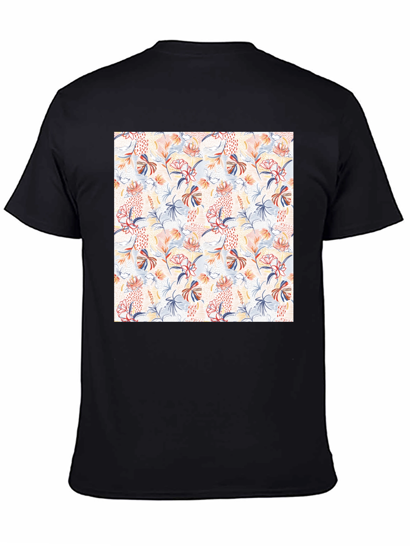 Floral Pattern T-Shirt - Modern Casual Style