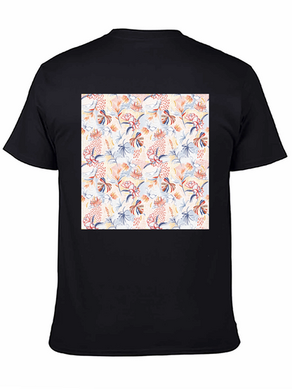 Floral Pattern T-Shirt - Modern Casual Style