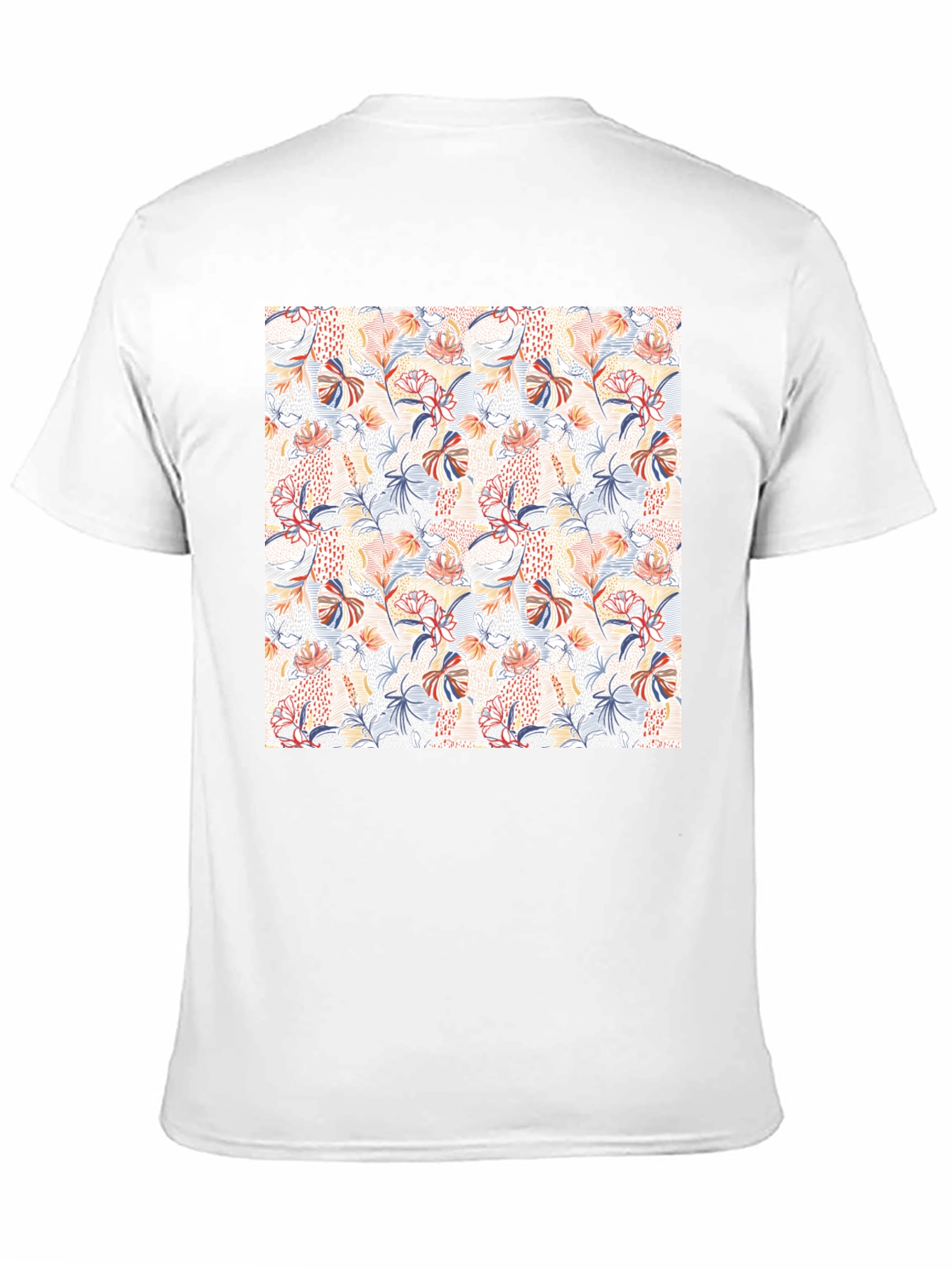 Floral Pattern T-Shirt - Modern Casual Style