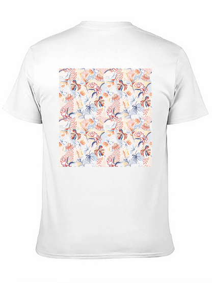 Floral Pattern T-Shirt - Modern Casual Style