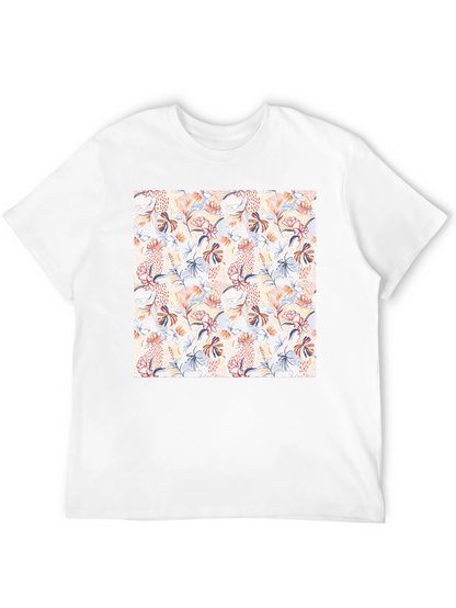 Floral Pattern T-Shirt - Modern Casual Style