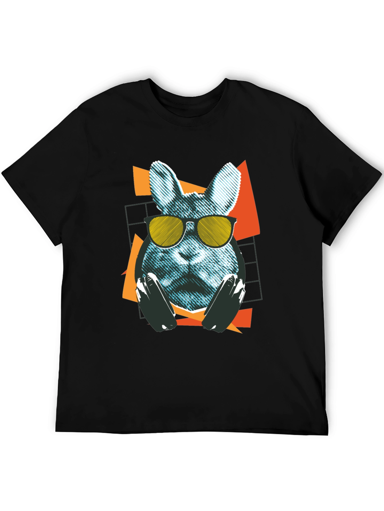 Cool Rabbit Graphic T-Shirt - Retro Style