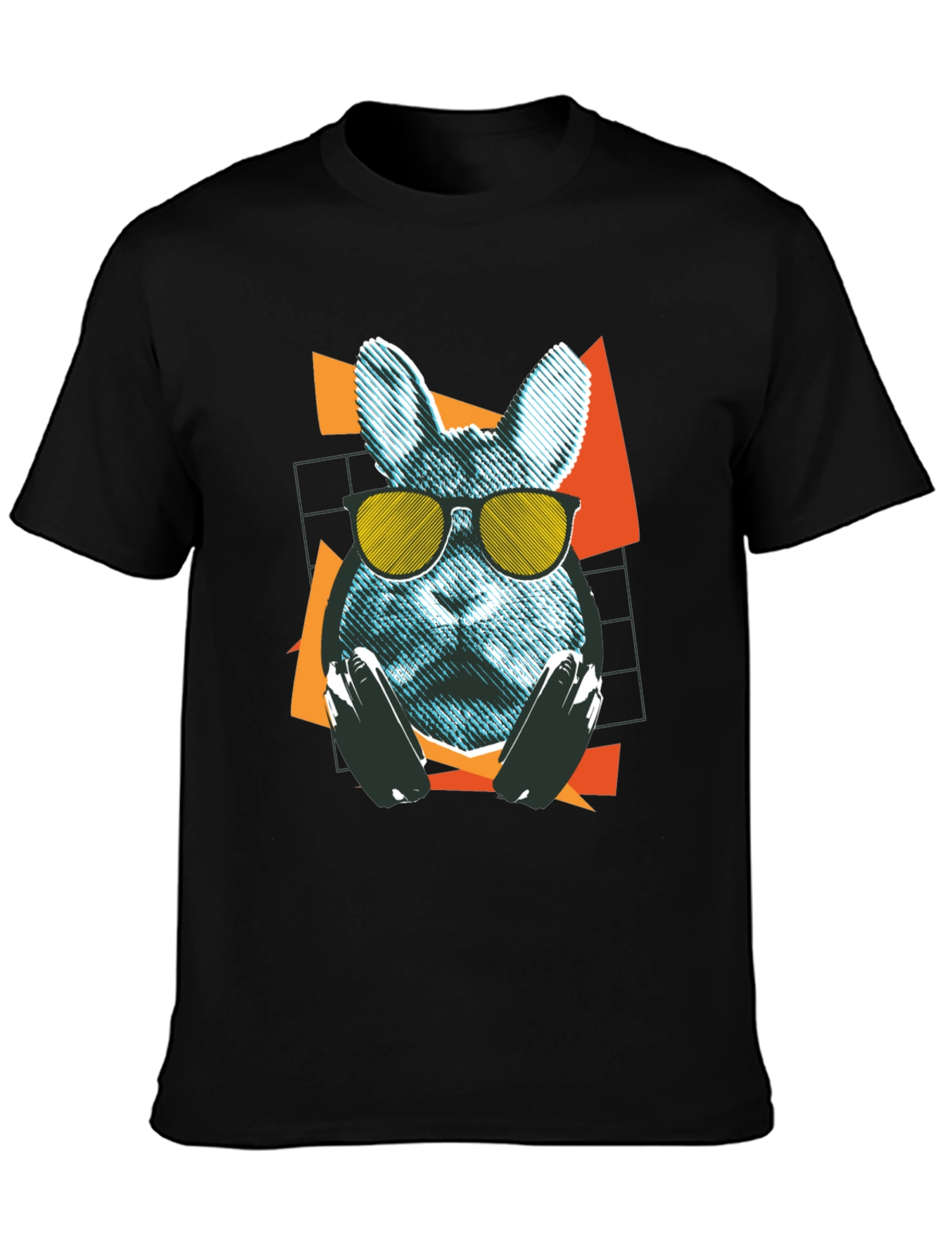 Cool Rabbit Graphic T-Shirt - Retro Style