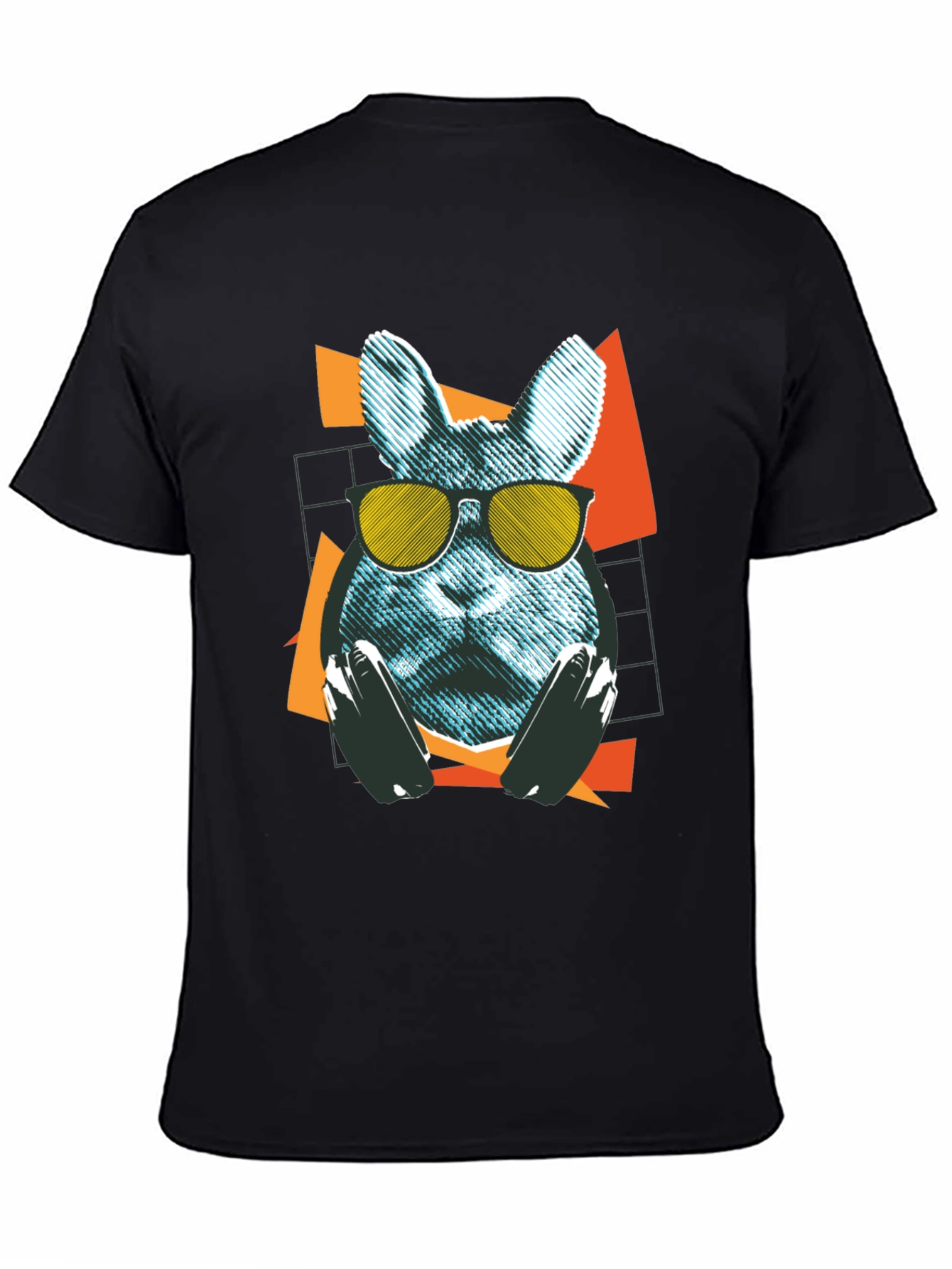 Cool Rabbit Graphic T-Shirt - Retro Style