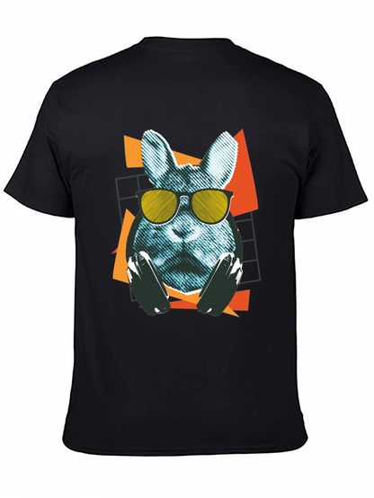 Cool Rabbit Graphic T-Shirt - Retro Style
