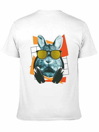 Cool Rabbit Graphic T-Shirt - Retro Style