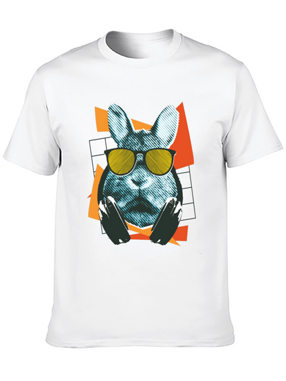 Cool Rabbit Graphic T-Shirt - Retro Style