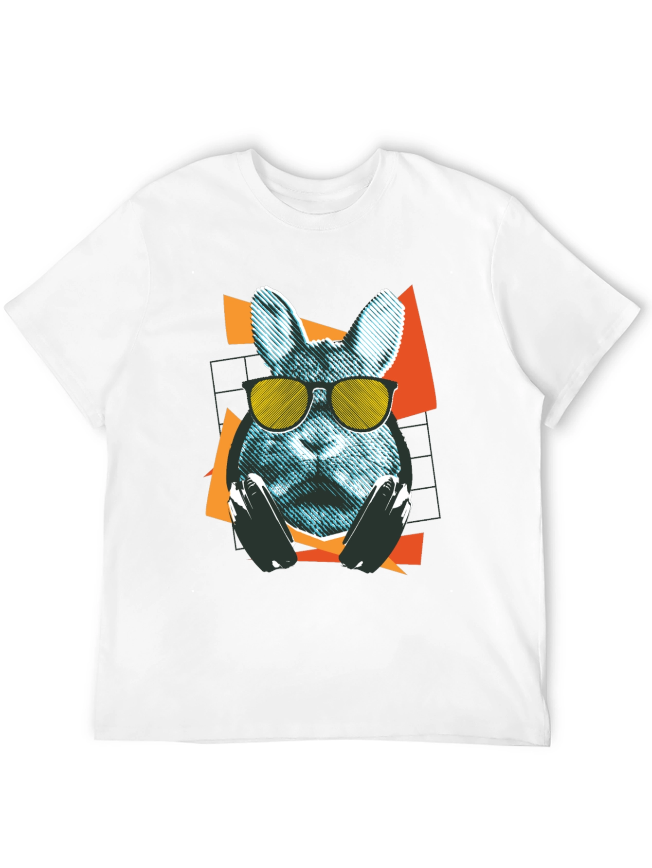 Cool Rabbit Graphic T-Shirt - Retro Style