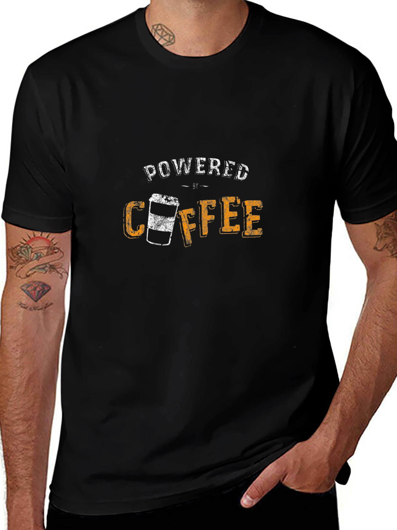 Coffee Powered Graphic Tee - Black