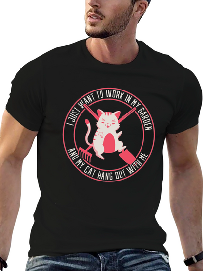 Gardening Cat T-Shirt - Work in My Garden