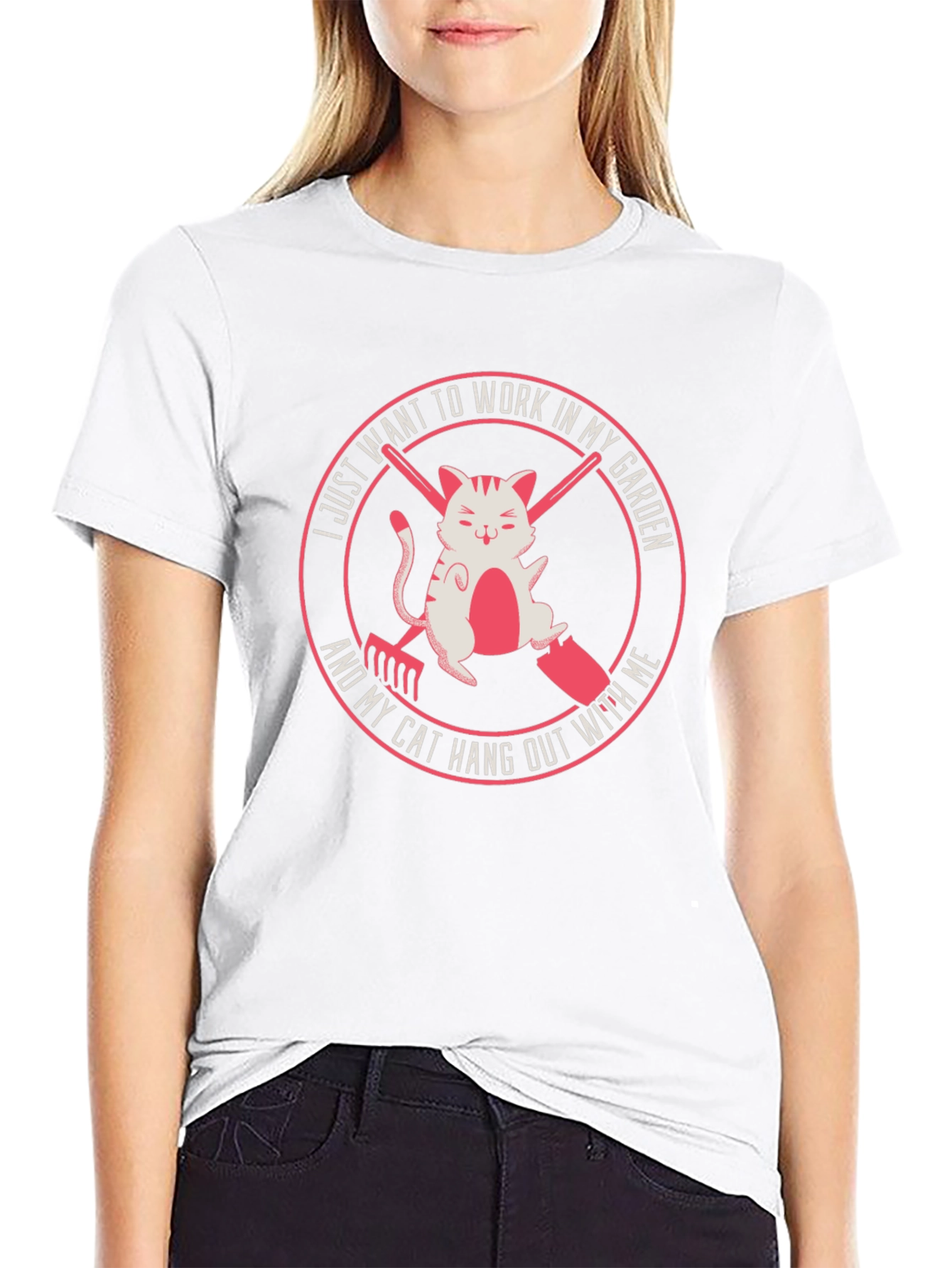 Gardening Cat T-Shirt - Work in My Garden