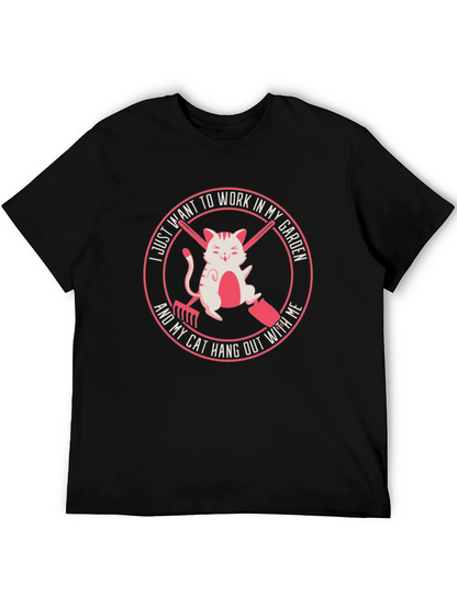 Gardening Cat T-Shirt - Work in My Garden