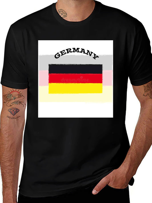 Germany Flag Graphic Tee - Black Unisex T-Shirt