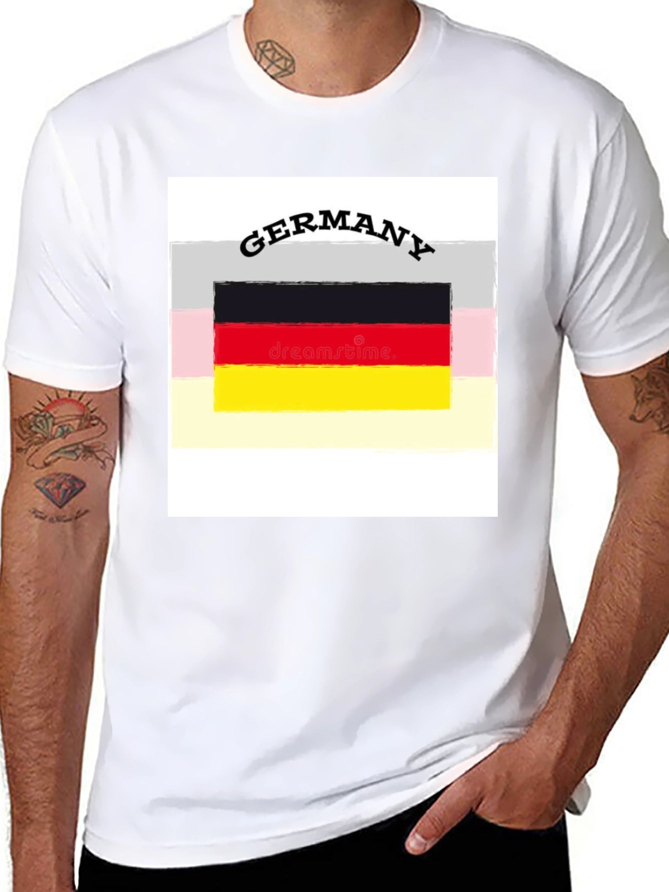 Germany Flag Graphic Tee - Black Unisex T-Shirt