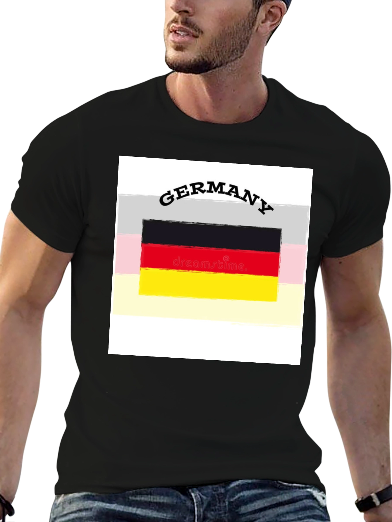 Germany Flag Graphic Tee - Black Unisex T-Shirt