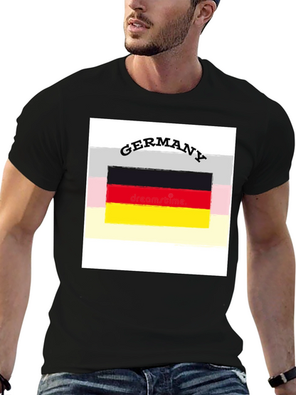Germany Flag Graphic Tee - Black Unisex T-Shirt