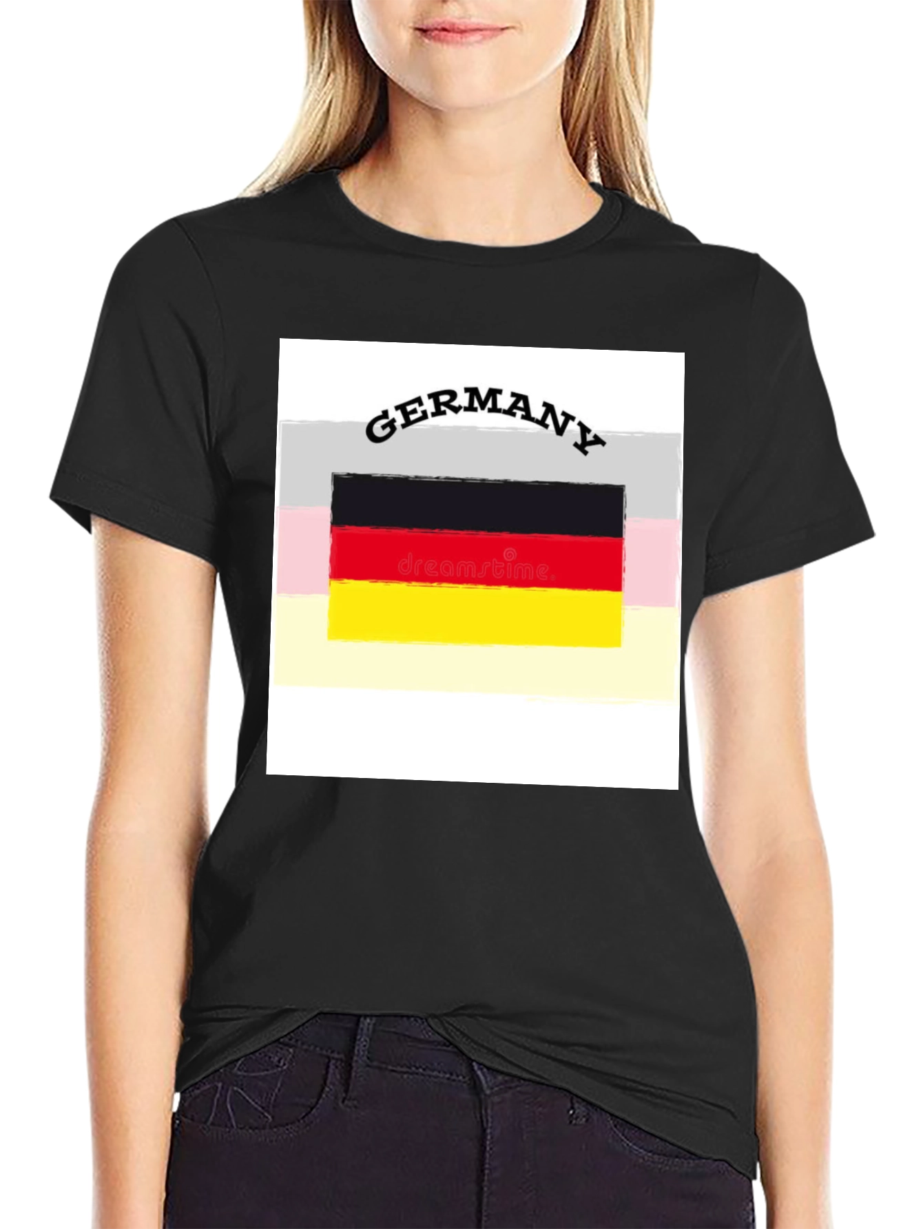Germany Flag Graphic Tee - Black Unisex T-Shirt