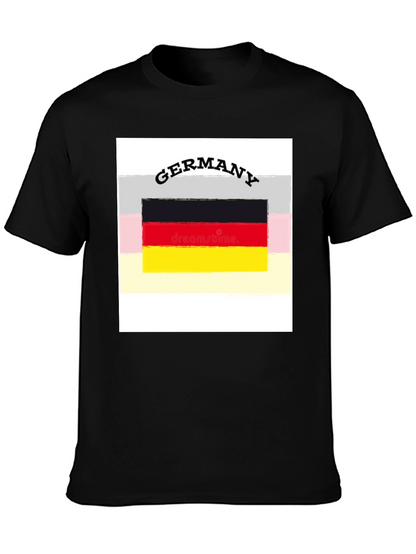 Germany Flag Graphic Tee - Black Unisex T-Shirt