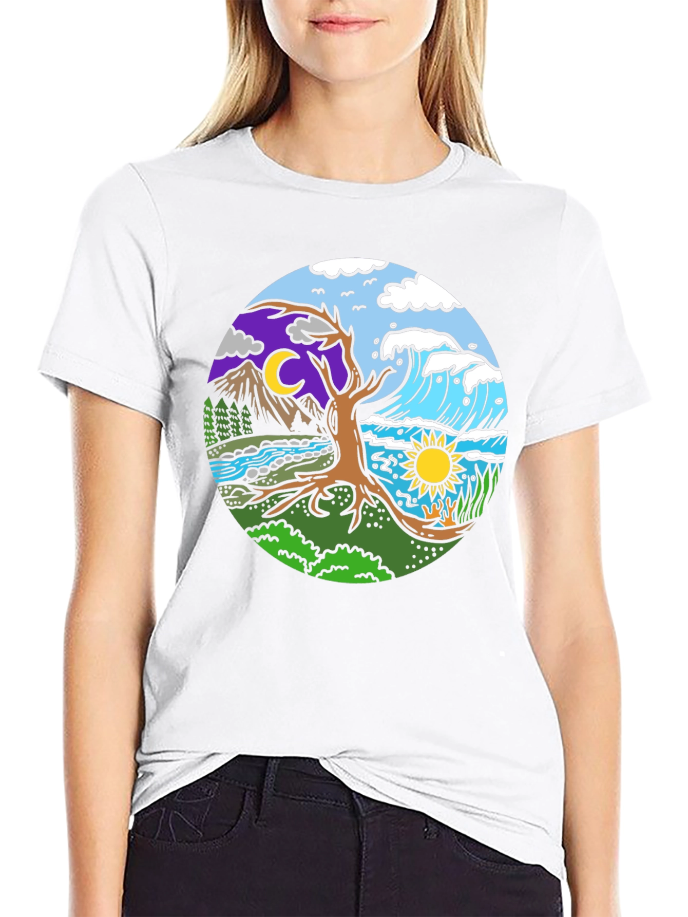 Natures Balance T-Shirt - Day & Night Design