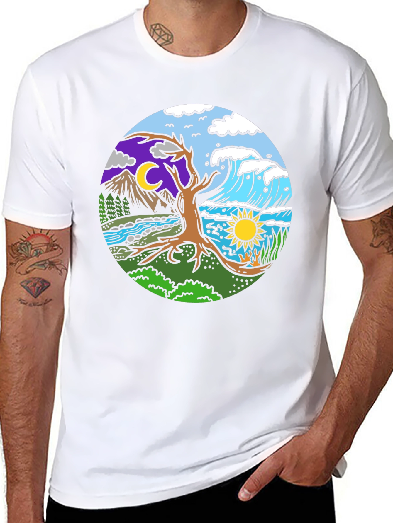 Natures Balance T-Shirt - Day & Night Design