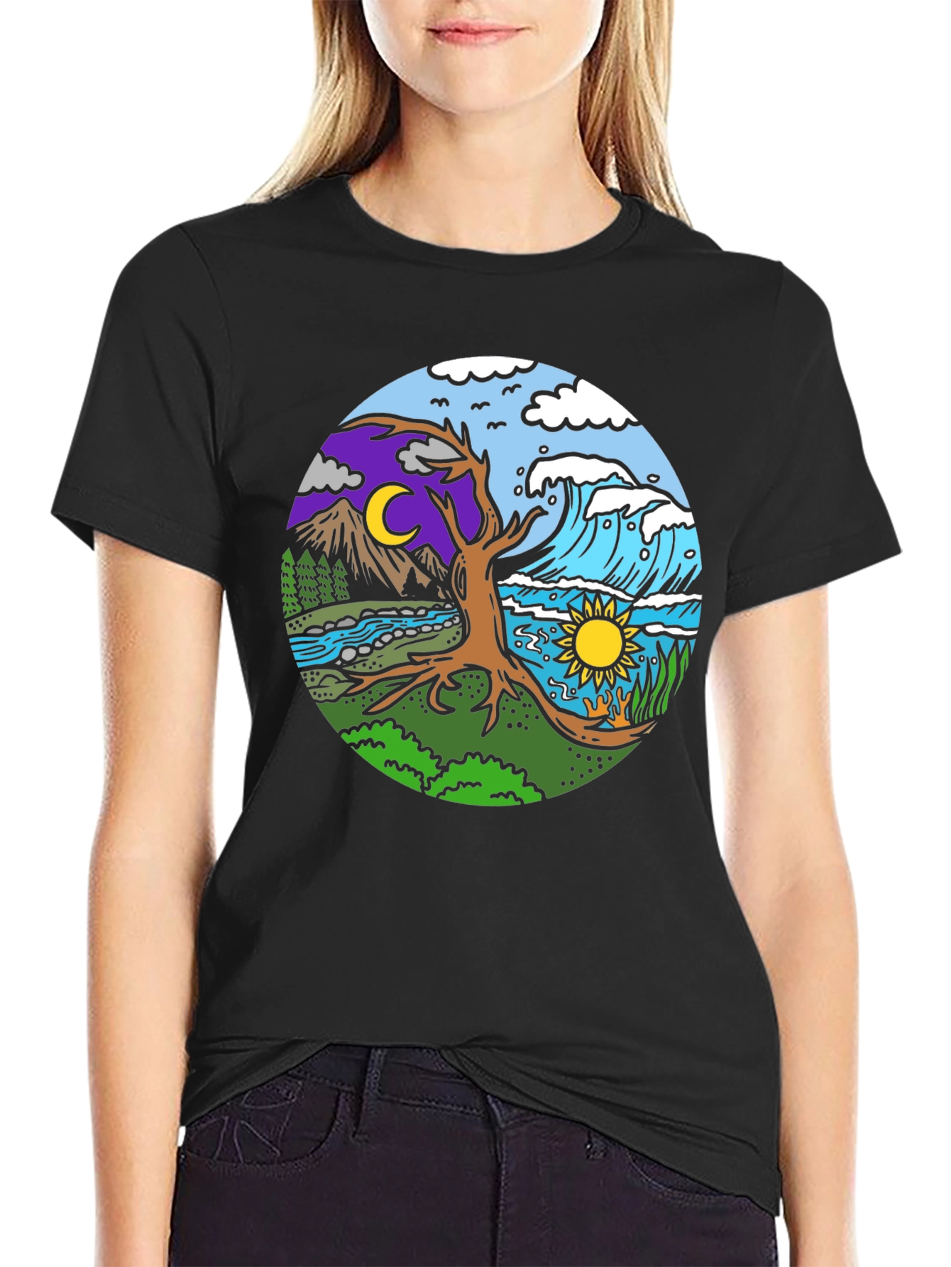 Natures Balance T-Shirt - Day & Night Design