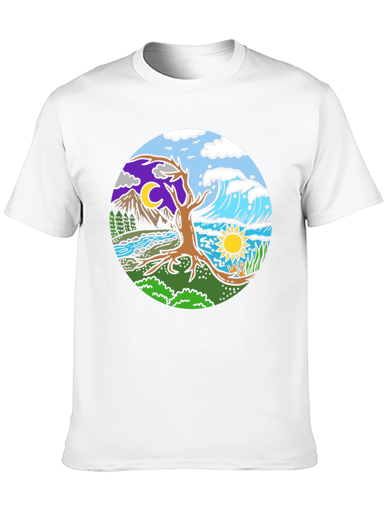 Natures Balance T-Shirt - Day & Night Design