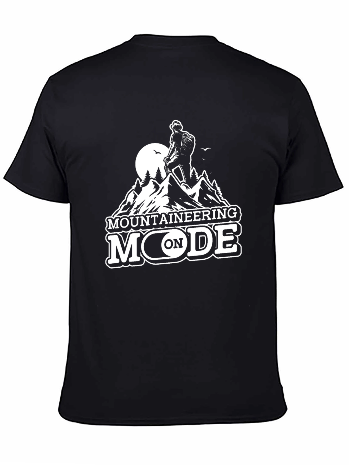 Mountaineering Mode On Black T-Shirt