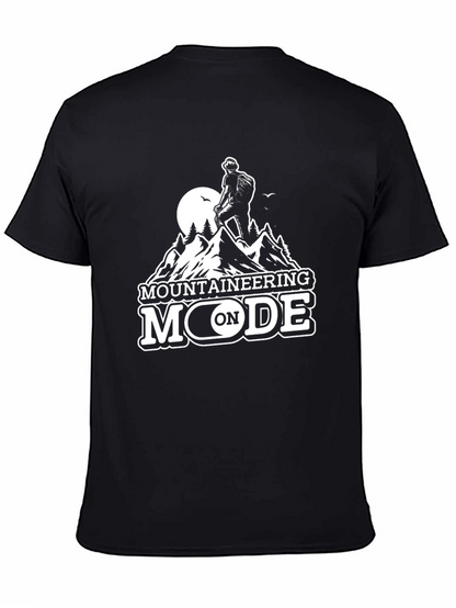 Mountaineering Mode On Black T-Shirt