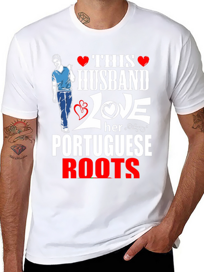 Husband Love Portuguese Roots Graphic Tee
