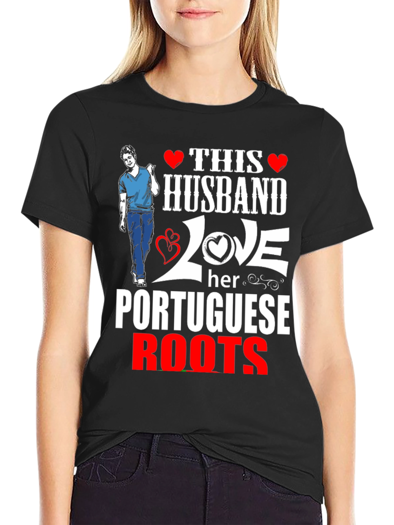 Husband Love Portuguese Roots Graphic Tee