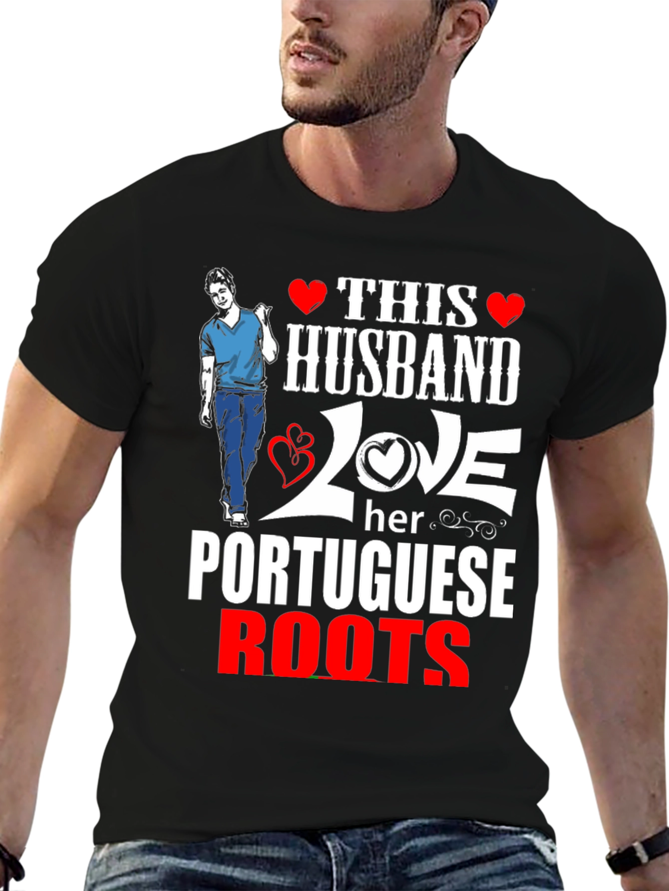 Husband Love Portuguese Roots Graphic Tee