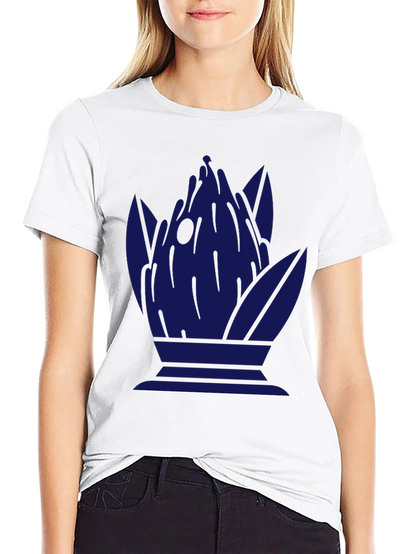 Abstract Blue Graphic Print T-Shirt
