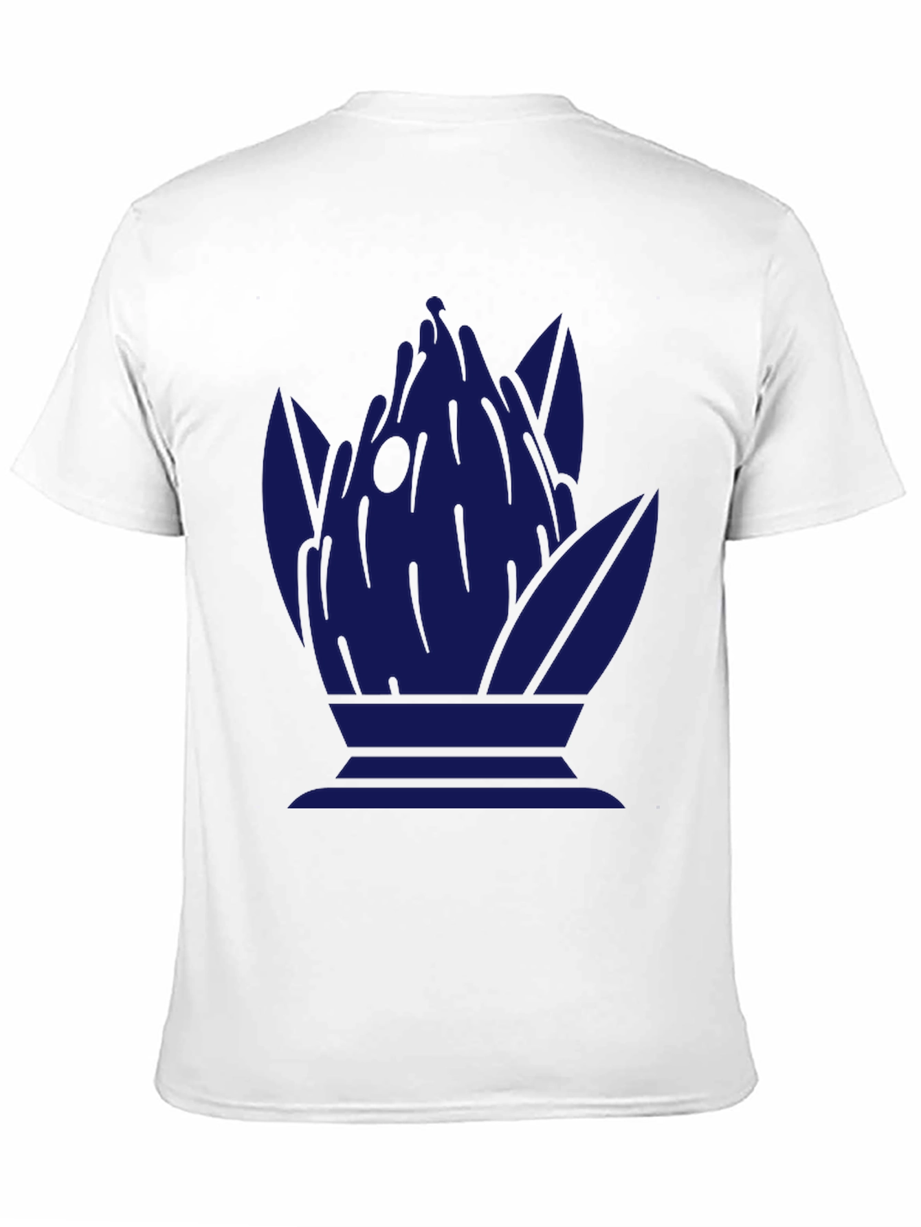 Abstract Blue Graphic Print T-Shirt