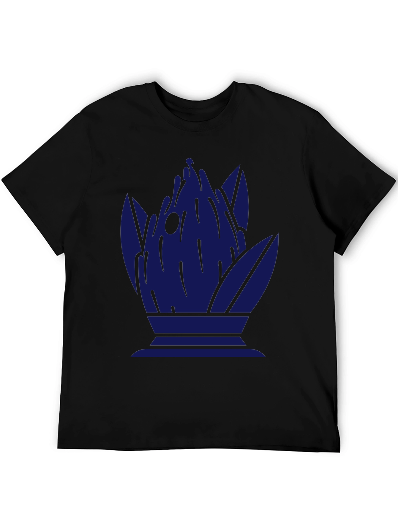 Abstract Blue Graphic Print T-Shirt