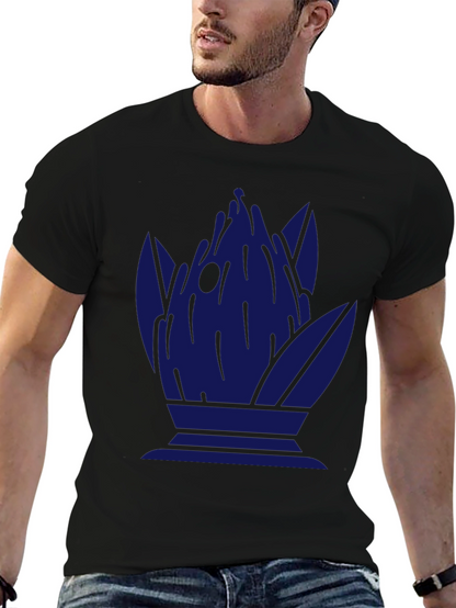 Abstract Blue Graphic Print T-Shirt