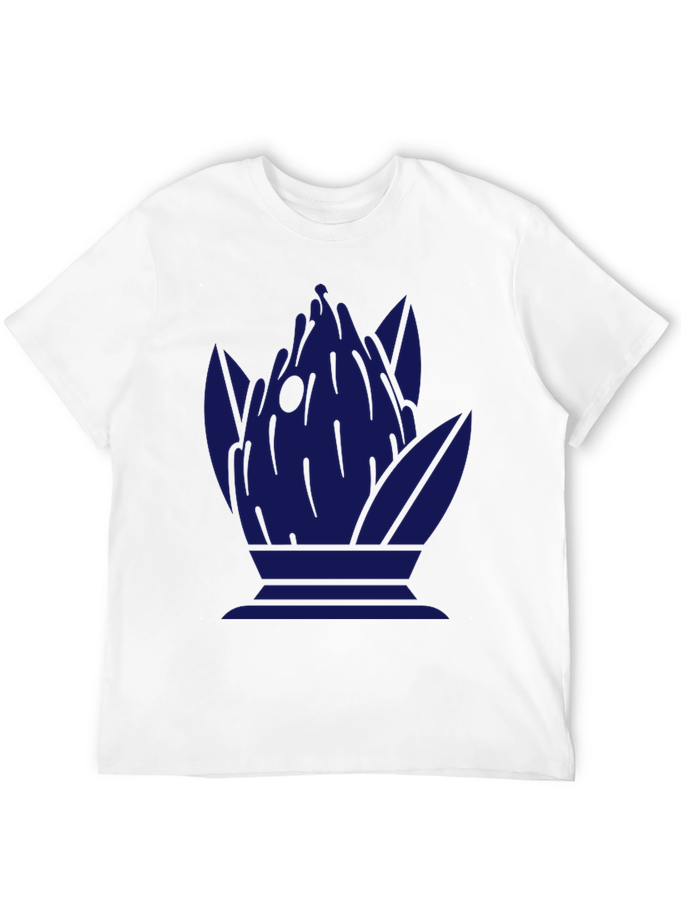 Abstract Blue Graphic Print T-Shirt