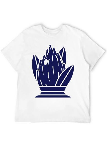 Abstract Blue Graphic Print T-Shirt