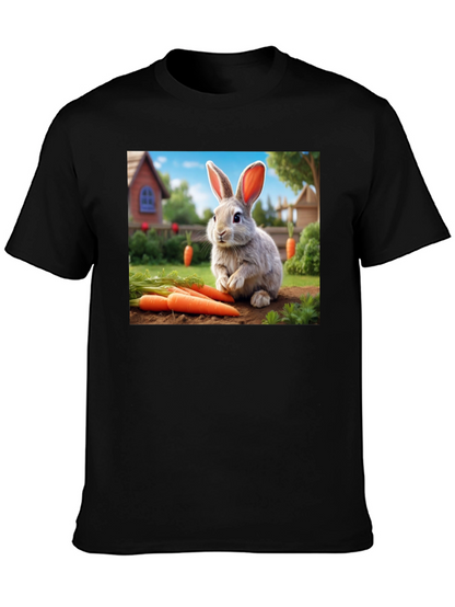 Cute Rabbit with Carrots T-Shirt
