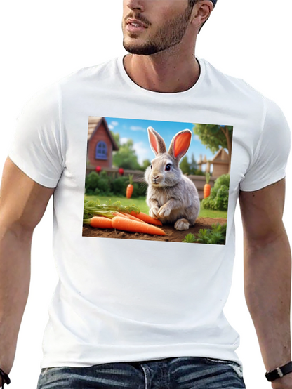 Cute Rabbit with Carrots T-Shirt