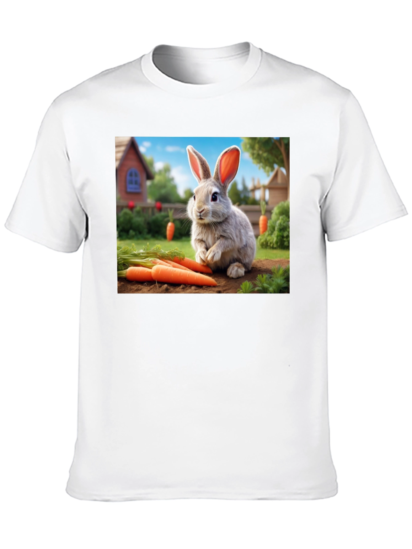 Cute Rabbit with Carrots T-Shirt