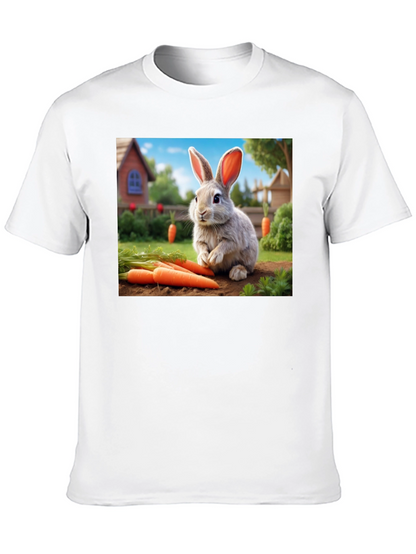 Cute Rabbit with Carrots T-Shirt